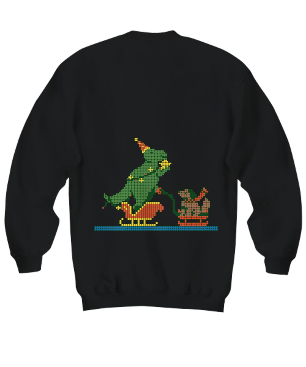 Ugly sweater dinosaur christmas sweatshirt