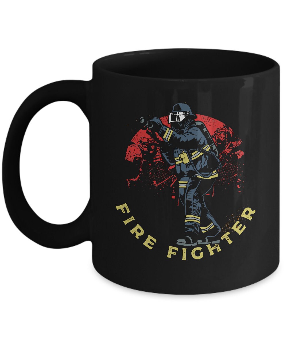 Fire fighter mug dad gift