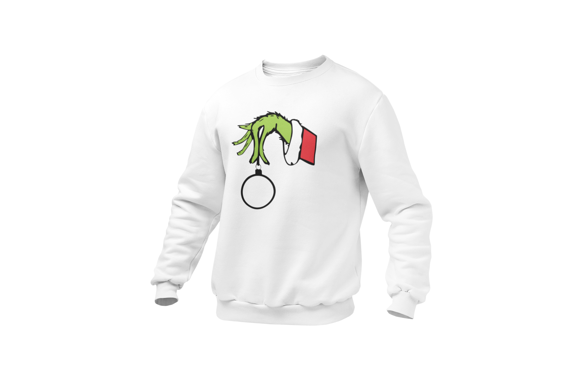 Grinch Hand Christmas Ornament Sweatshirt